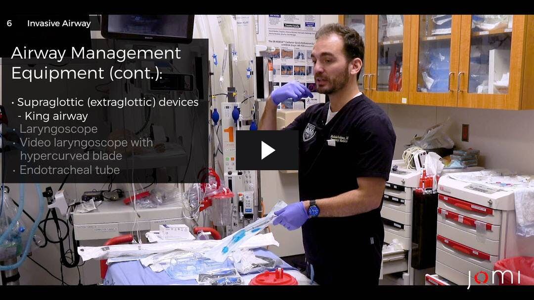 Video preload image for Airway Equipment
