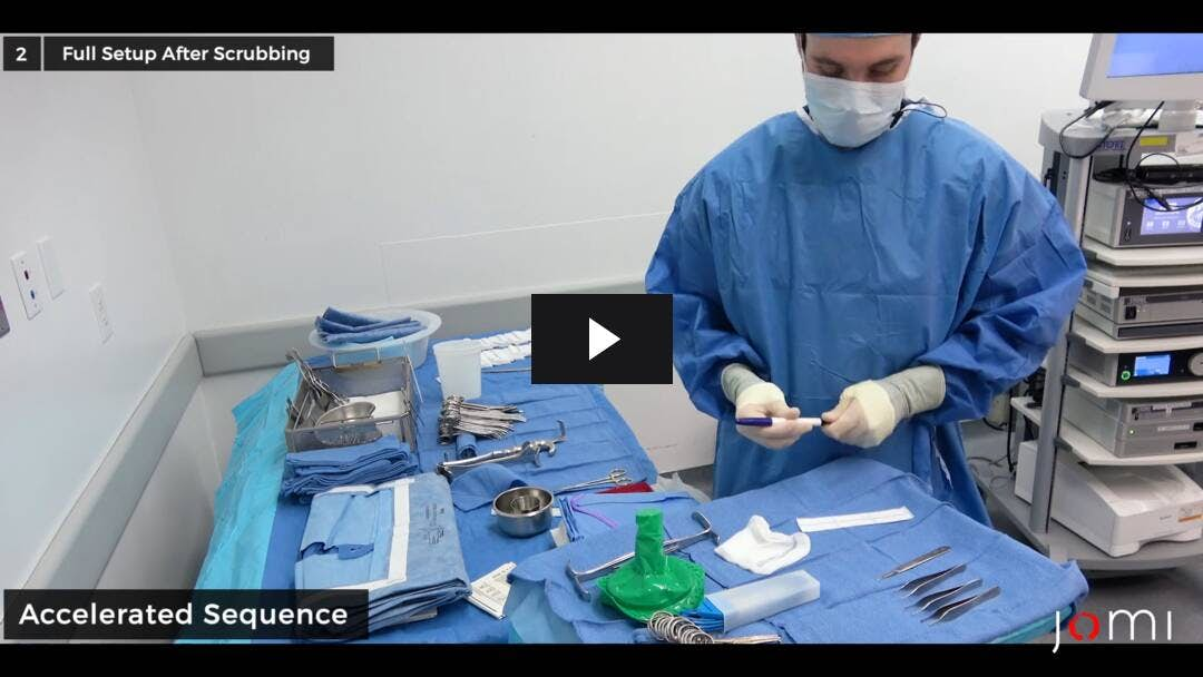 Video preload image for Back Table Setup for an Open Umbilical Hernia Repair