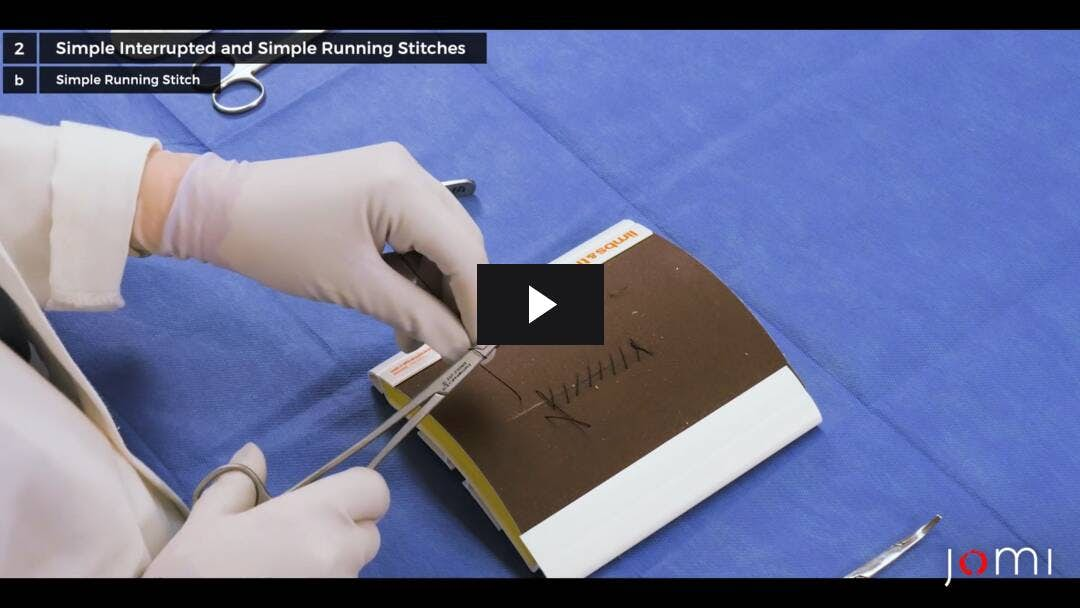 Video preload image for Suturing Techniques