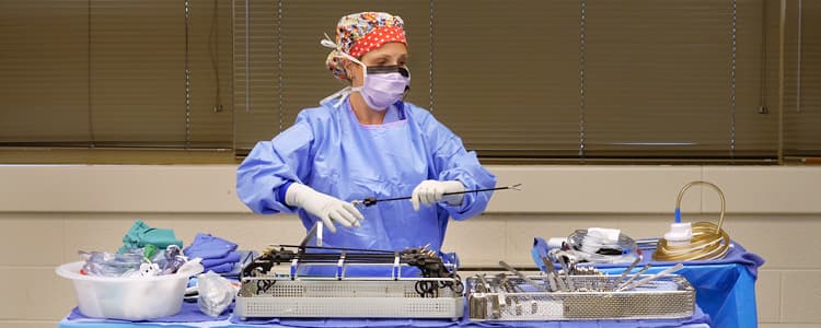 setup-for-a-laparoscopic-cholecystectomy-ivy-tech-community-college-indianapolis-in